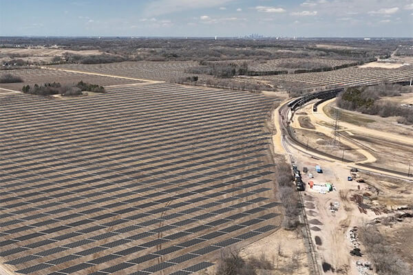 Artist rendering of future solar farm at Pine Bend Refinery.