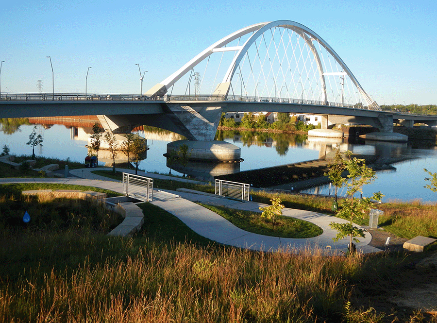 Sustainable site design for watershed district headquarters