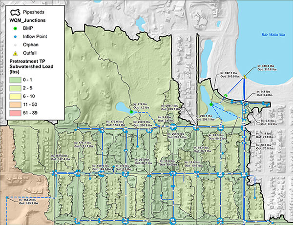 Barr developed a citywide GIS-based stormwater management and water-quality model for the City of Minneapolis. Barr developed a citywide GIS-based stormwater management and water-quality model for the City of Minneapolis.