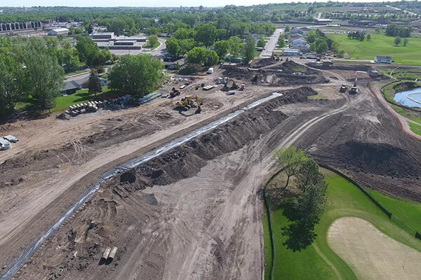 Construction of an upgraded levee system helped the City of Minot with flood-risk management.