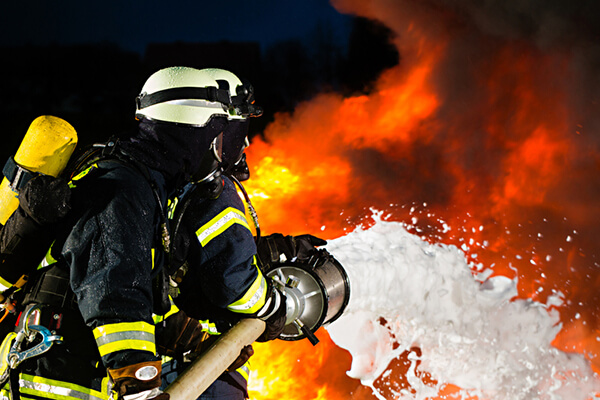 Fire-fighting foam is a product made with PFAS.