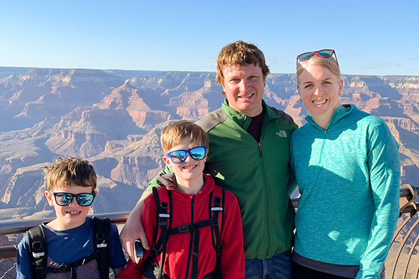 PFAS expert Evan Christianson and his family