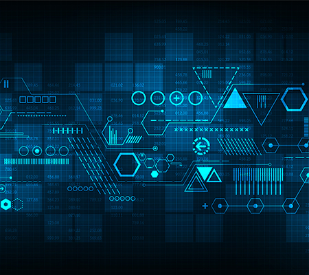 Vector abstract background shows the innovation of technology and technology concepts.