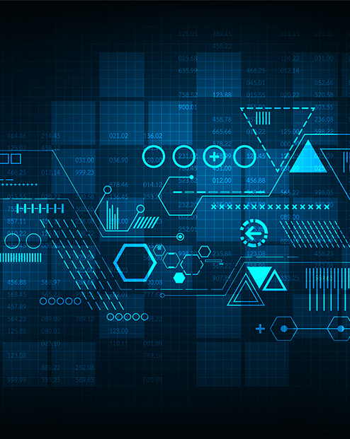 Vector abstract background shows the innovation of technology and technology concepts.