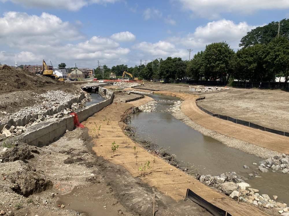 Downs stream daylighting construction
