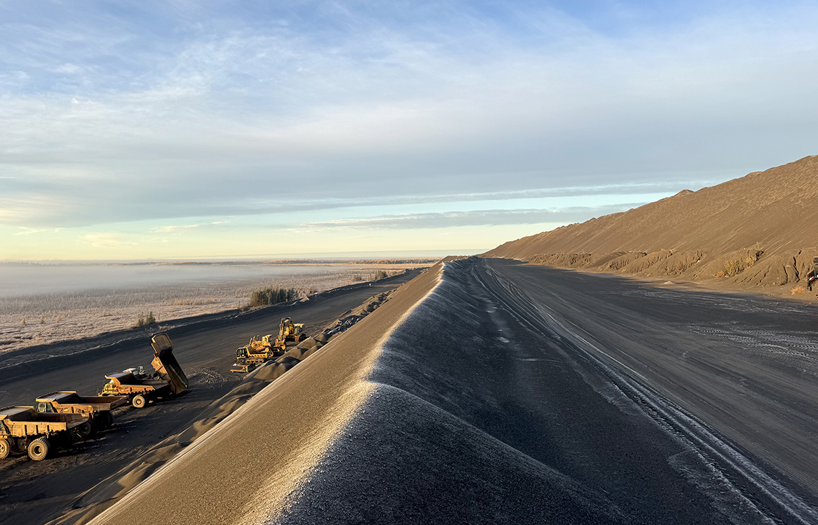 View of a tailings storage facility.