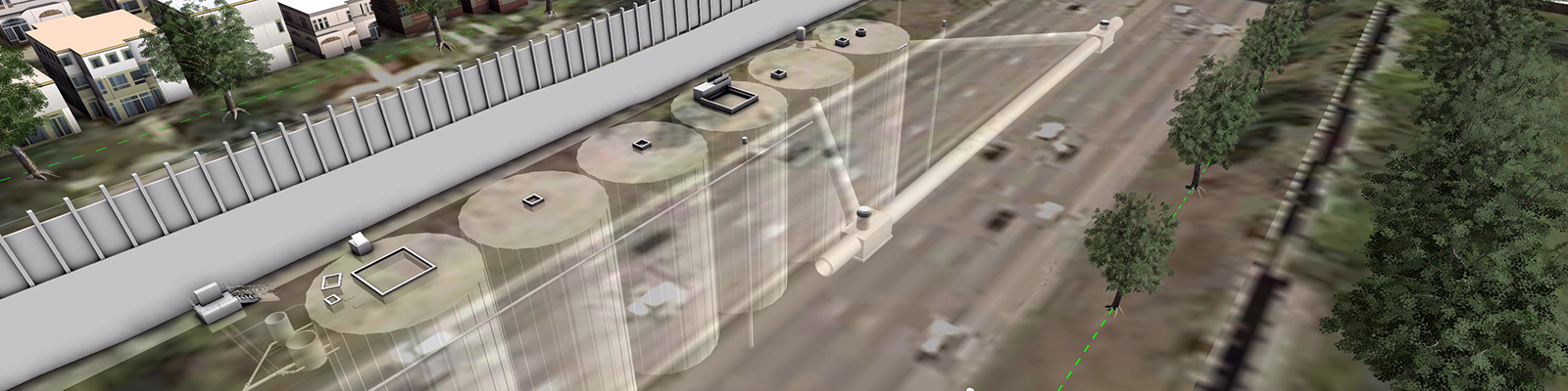 hero-image Model of the I-35W underground stormwater storage facility in Minnesota.