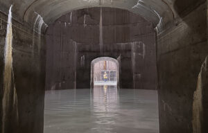Inside the I-35W stormwater storage facility chambers.